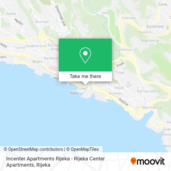 Incenter Apartments Rijeka - Rijeka Center Apartments map