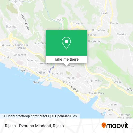 Rijeka - Dvorana Mladosti map
