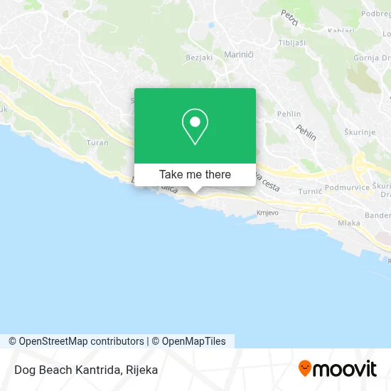 Dog Beach Kantrida map