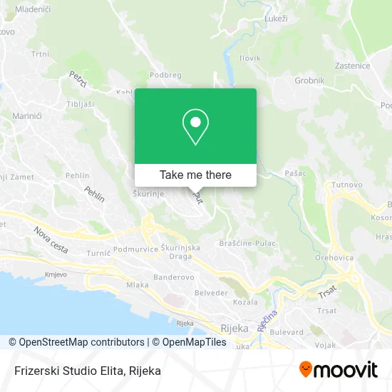 Frizerski Studio Elita map