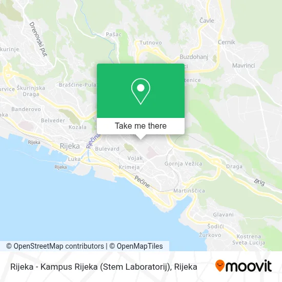 Rijeka - Kampus Rijeka (Stem Laboratorij) map
