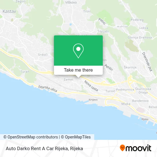 Auto Darko Rent A Car Rijeka map
