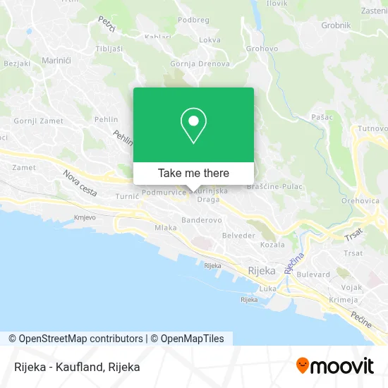Rijeka - Kaufland map