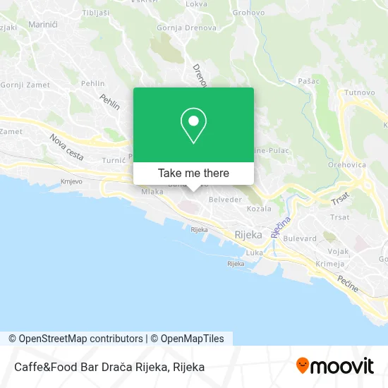 Caffe&Food Bar Drača Rijeka map