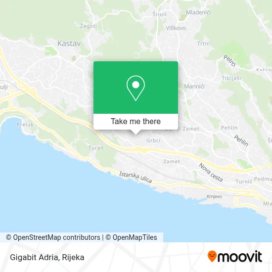Gigabit Adria map