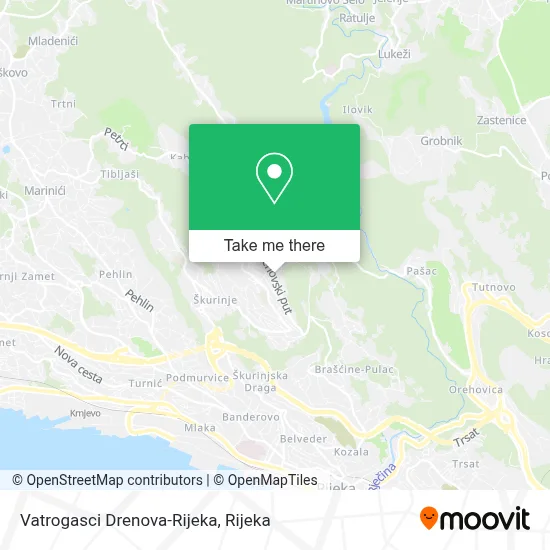 Vatrogasci Drenova-Rijeka map
