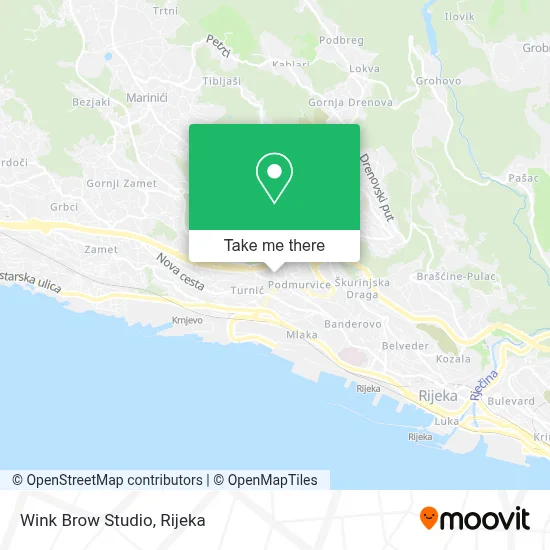 Wink Brow Studio map