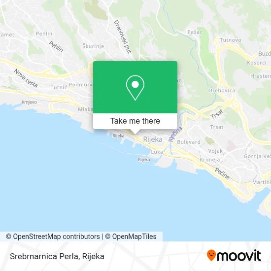 Srebrnarnica Perla map
