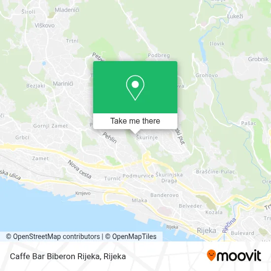 Caffe Bar Biberon Rijeka map