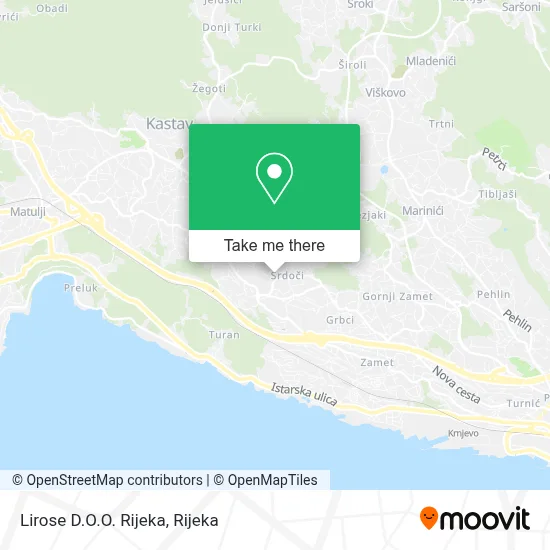 Lirose D.O.O. Rijeka map