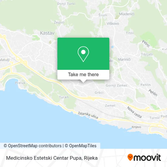 Medicinsko Estetski Centar Pupa map