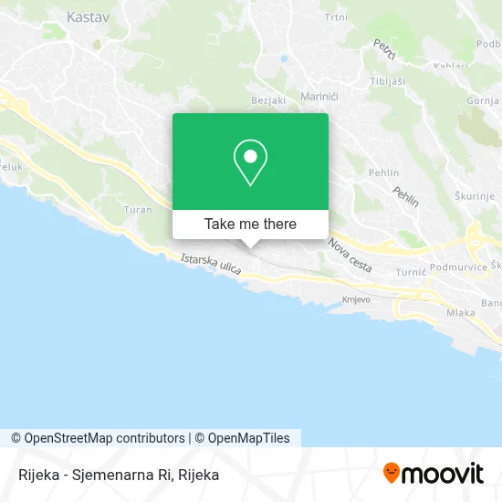 Rijeka - Sjemenarna Ri map