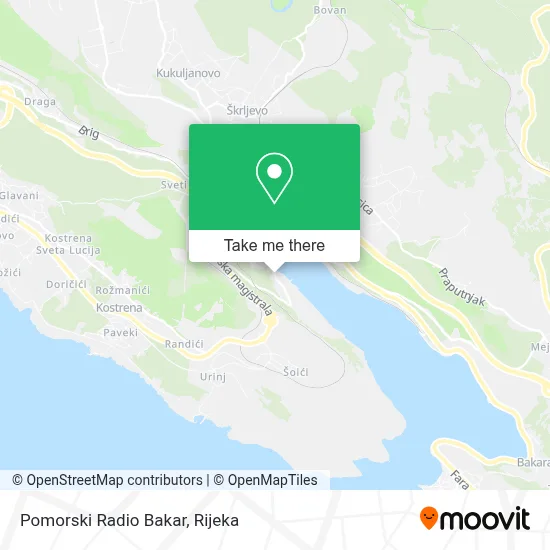 Pomorski Radio Bakar map