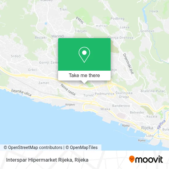 Interspar Hipermarket Rijeka map