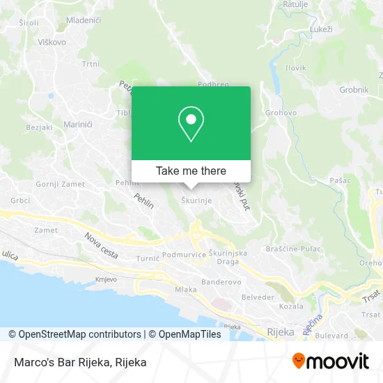 Marco's Bar Rijeka map