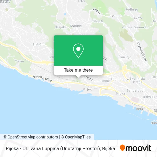 Rijeka - Ul. Ivana Luppisa (Unutarnji Prostor) map