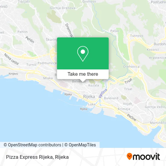 Pizza Express Rijeka map