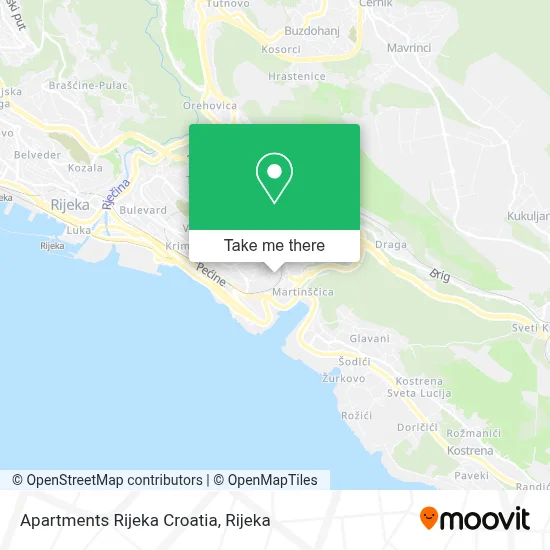 Apartments Rijeka Croatia map