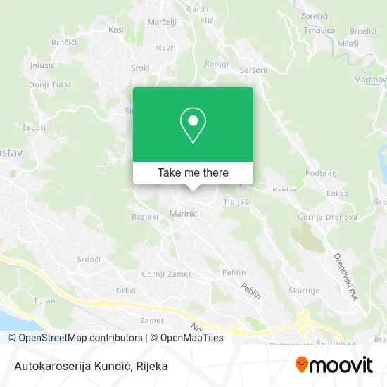 Autokaroserija Kundić map