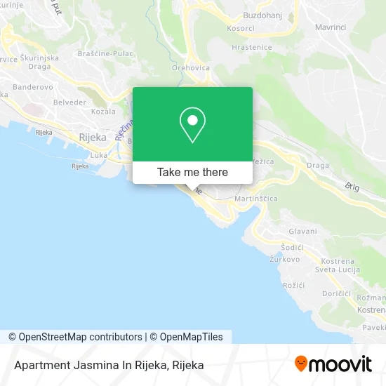 Apartment Jasmina In Rijeka map