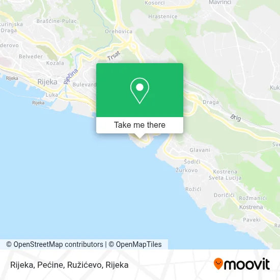 Rijeka, Pećine, Ružićevo map