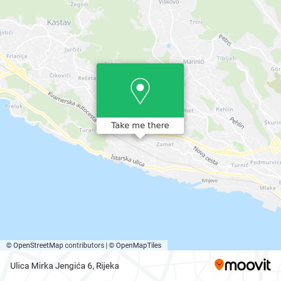 Ulica Mirka Jengića 6 map