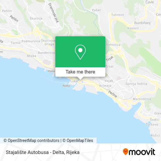 Stajalište Autobusa - Delta map