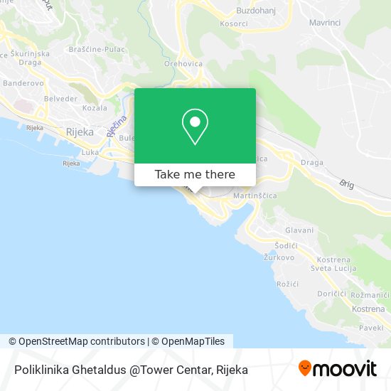 Poliklinika Ghetaldus @Tower Centar map