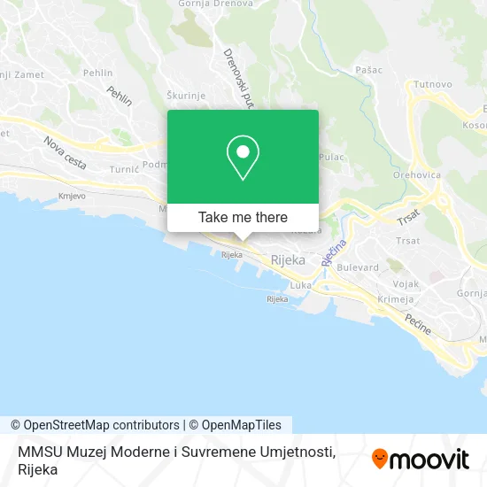 MMSU Muzej Moderne i Suvremene Umjetnosti map