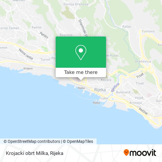 Krojacki obrt Milka map