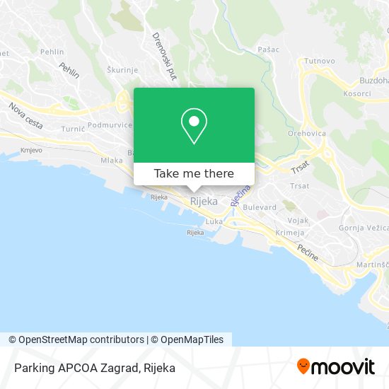 Parking APCOA Zagrad map