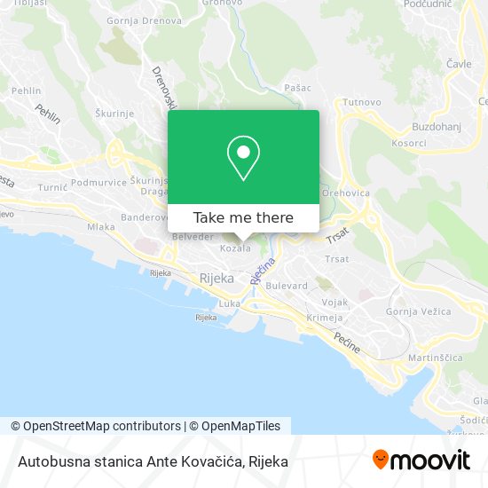 Autobusna stanica Ante Kovačića map