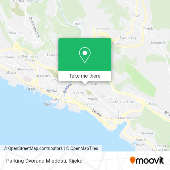 Parking Dvorana Mladosti map