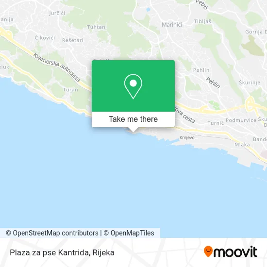 Plaza za pse Kantrida map