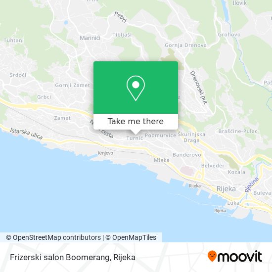 Frizerski salon Boomerang map