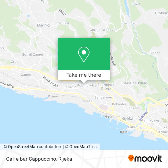 Caffe bar Cappuccino map
