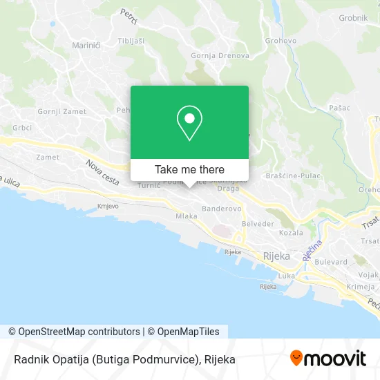 Radnik Opatija (Butiga Podmurvice) map