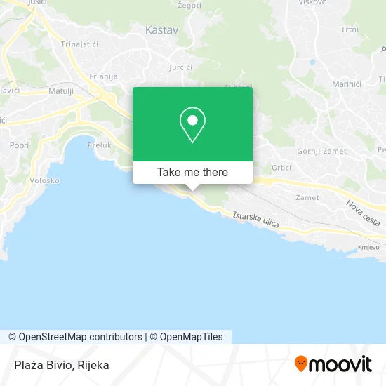 Plaža Bivio map