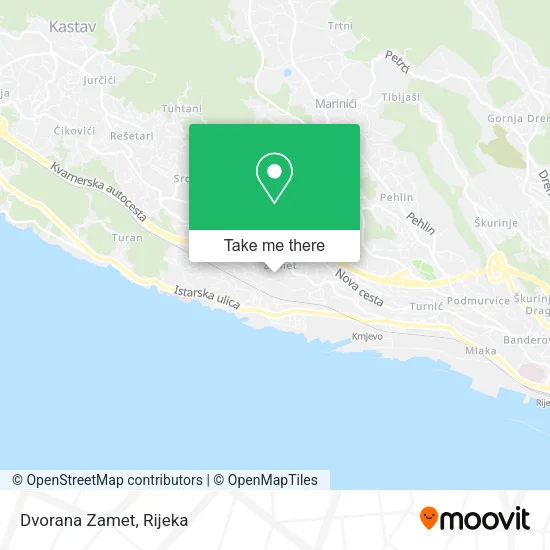 Dvorana Zamet map