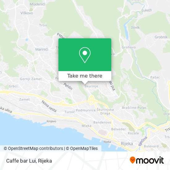 Caffe bar Lui map