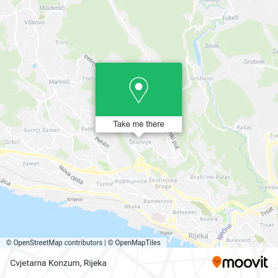 Cvjetarna Konzum map