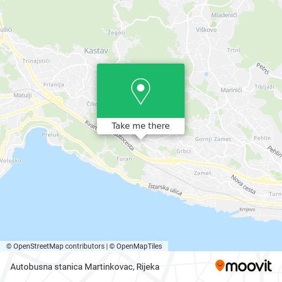 Autobusna stanica Martinkovac map