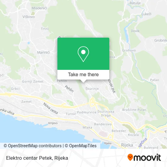Elektro centar Petek map