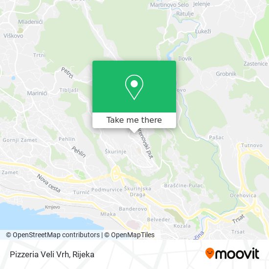 Pizzeria Veli Vrh map