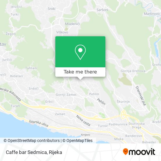 Caffe bar Sedmica map