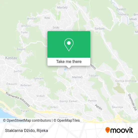 Staklarna Džido map