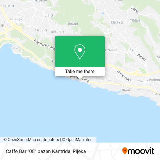 Caffe Bar "08" bazen Kantrida map