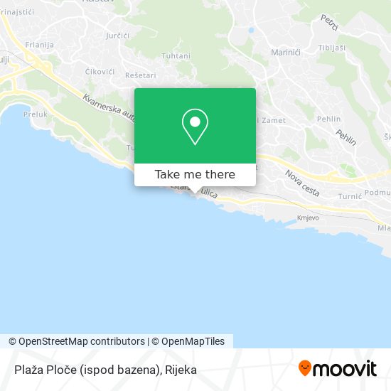 Plaža Ploče (ispod bazena) map