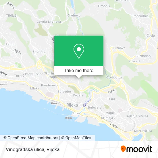 Vinogradska ulica map