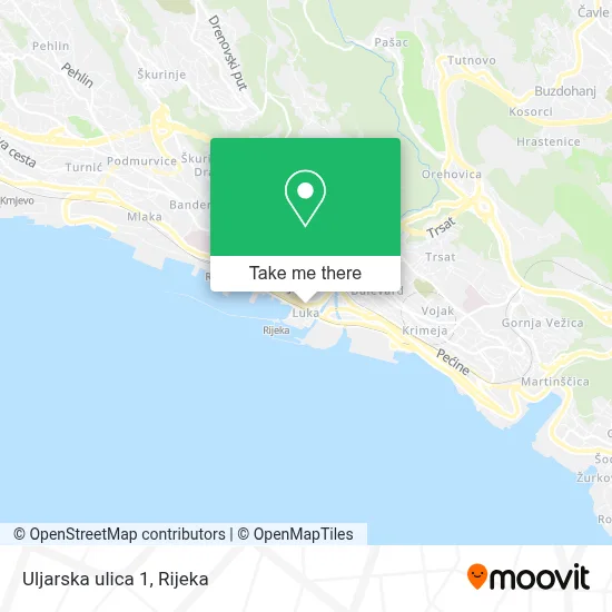 Uljarska ulica 1 map